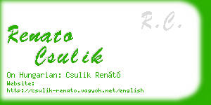 renato csulik business card